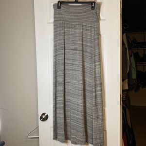 Long gray maxi skirt
